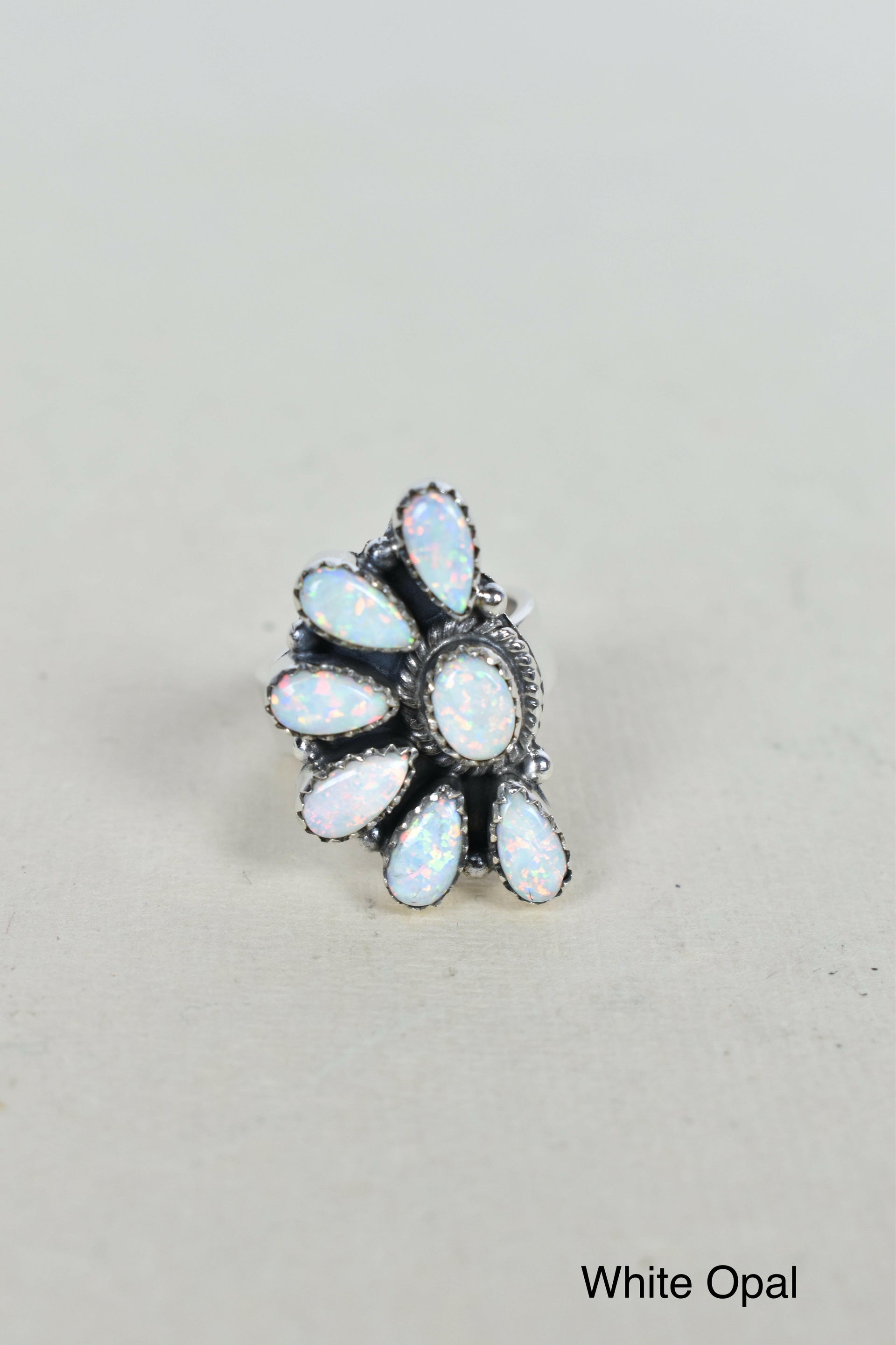 Lazy Daisy Sterling Jeweled Half Ring-Cluster Rings-Krush Kandy, Women's Online Fashion Boutique Located in Phoenix, Arizona (Scottsdale Area)