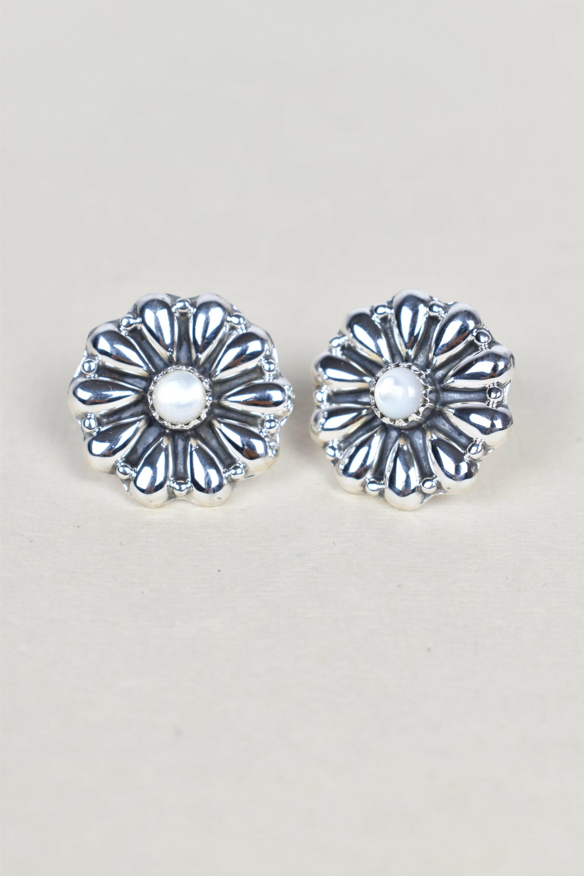 Sterling Silver Daisy Concho Stud Earrings-Stud Earrings-Krush Kandy, Women's Online Fashion Boutique Located in Phoenix, Arizona (Scottsdale Area)