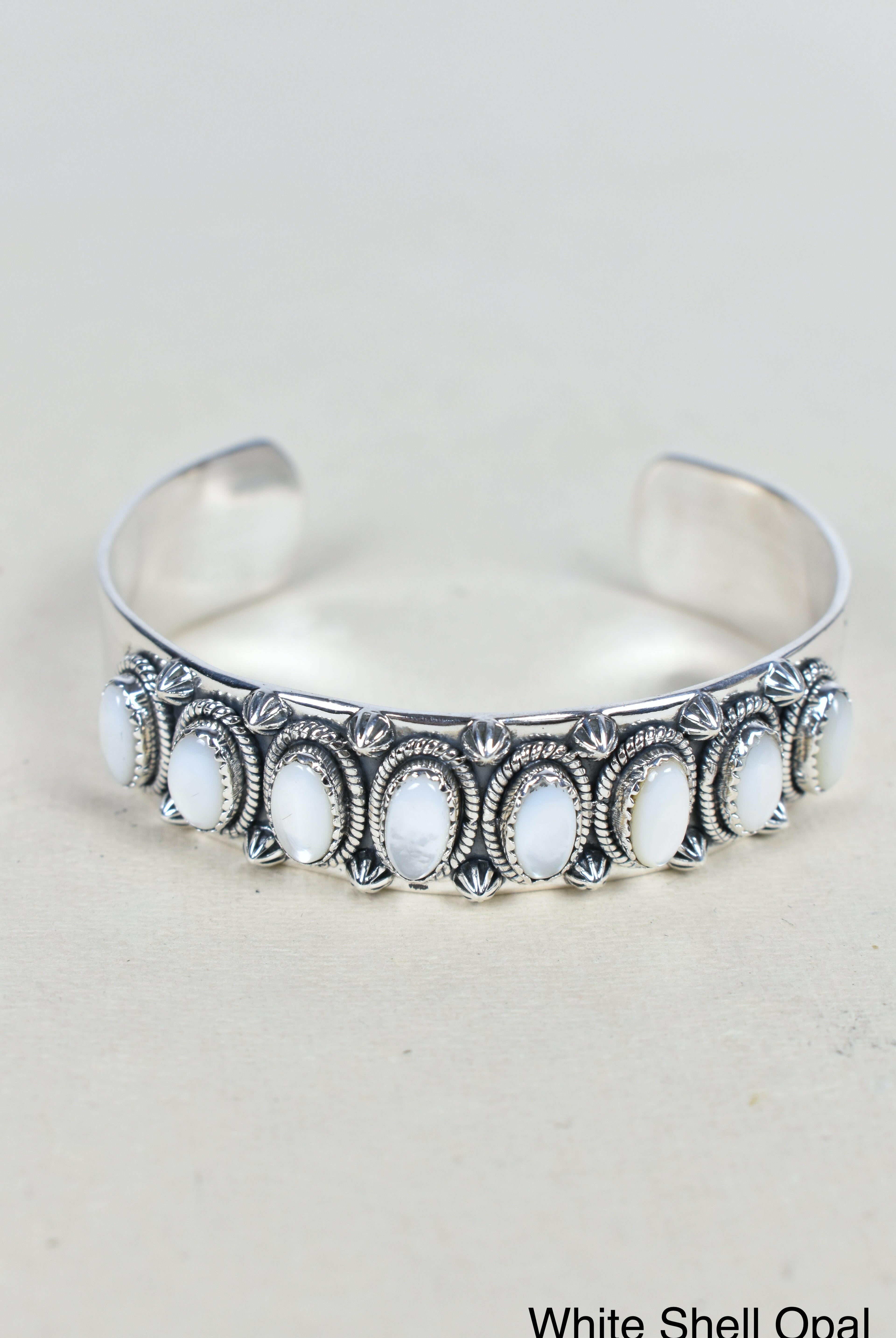 Octet Gem Sterling Silver Cuff-Cuffs-Krush Kandy, Women's Online Fashion Boutique Located in Phoenix, Arizona (Scottsdale Area)