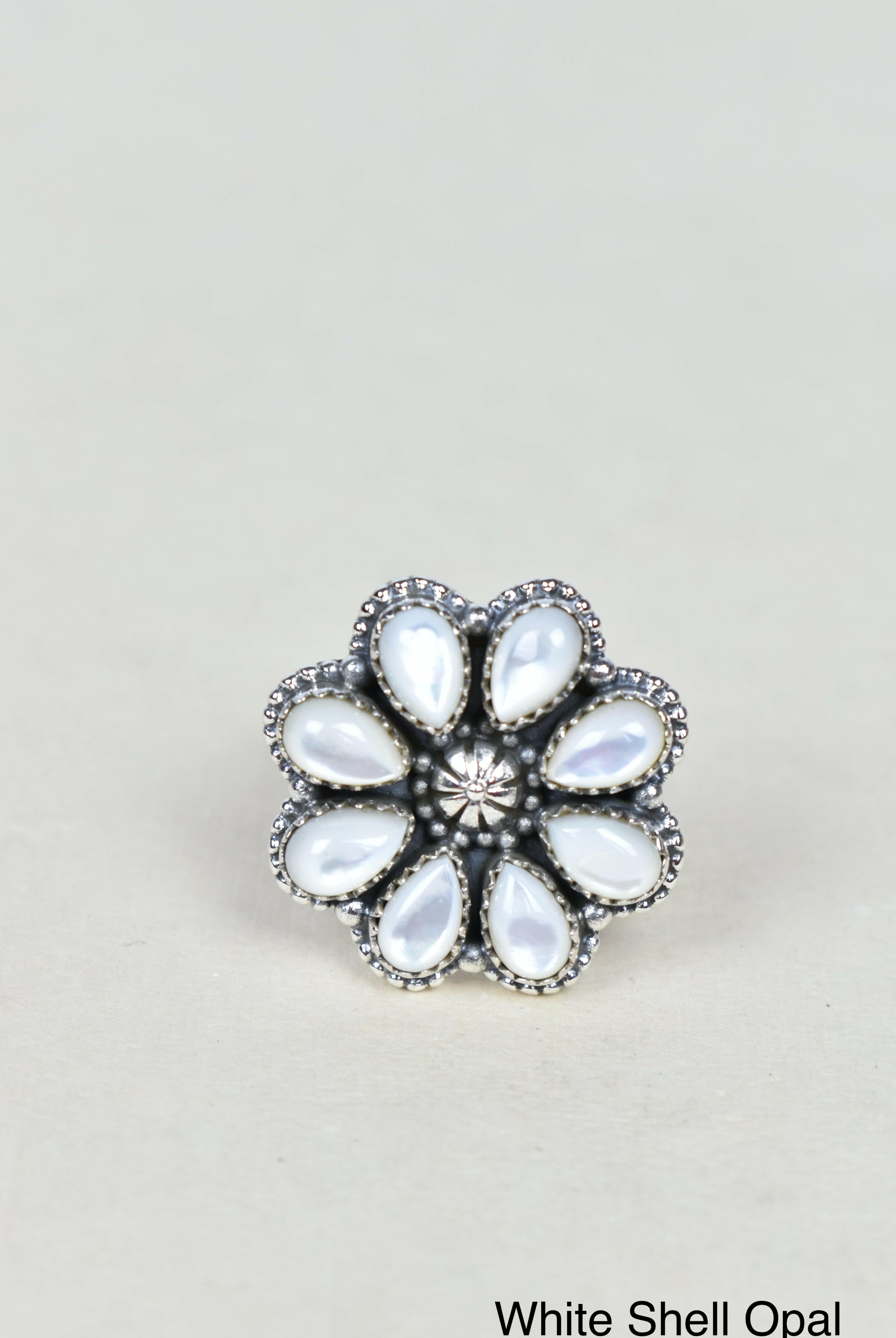 A Daisy A Day Keeps The Blues Away Ring-Cluster Rings-Krush Kandy, Women's Online Fashion Boutique Located in Phoenix, Arizona (Scottsdale Area)