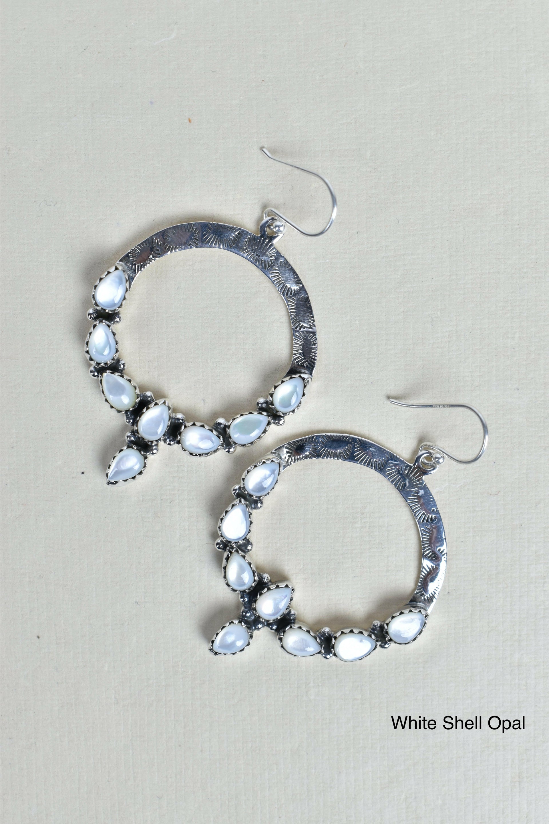 Hammered Hoop & Gemmed Loop Earring-Hoop Earrings-Krush Kandy, Women's Online Fashion Boutique Located in Phoenix, Arizona (Scottsdale Area)