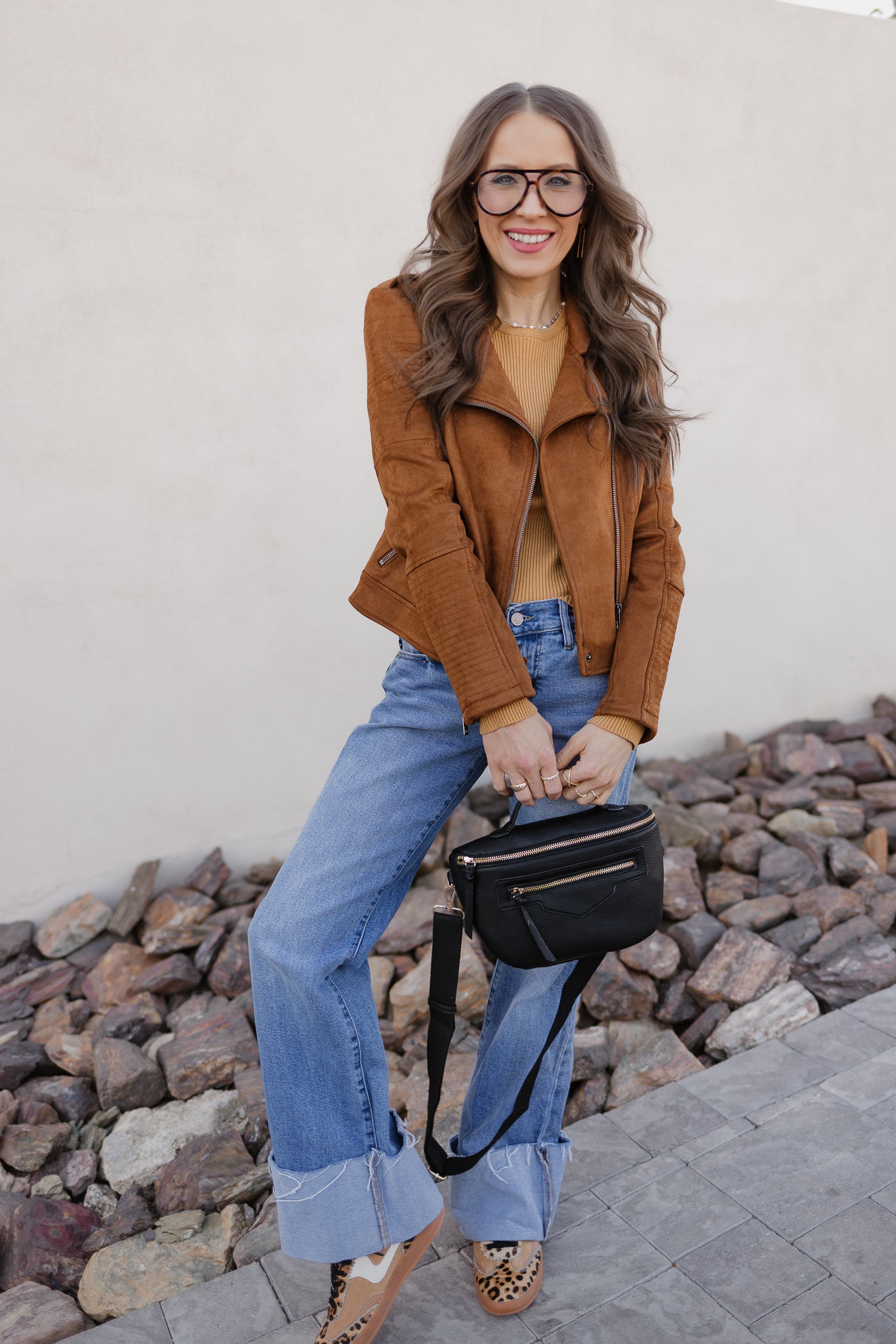 KANCAN Wide Leg Rolled Cuff Denim Jean-Jeans-Krush Kandy, Women's Online Fashion Boutique Located in Phoenix, Arizona (Scottsdale Area)