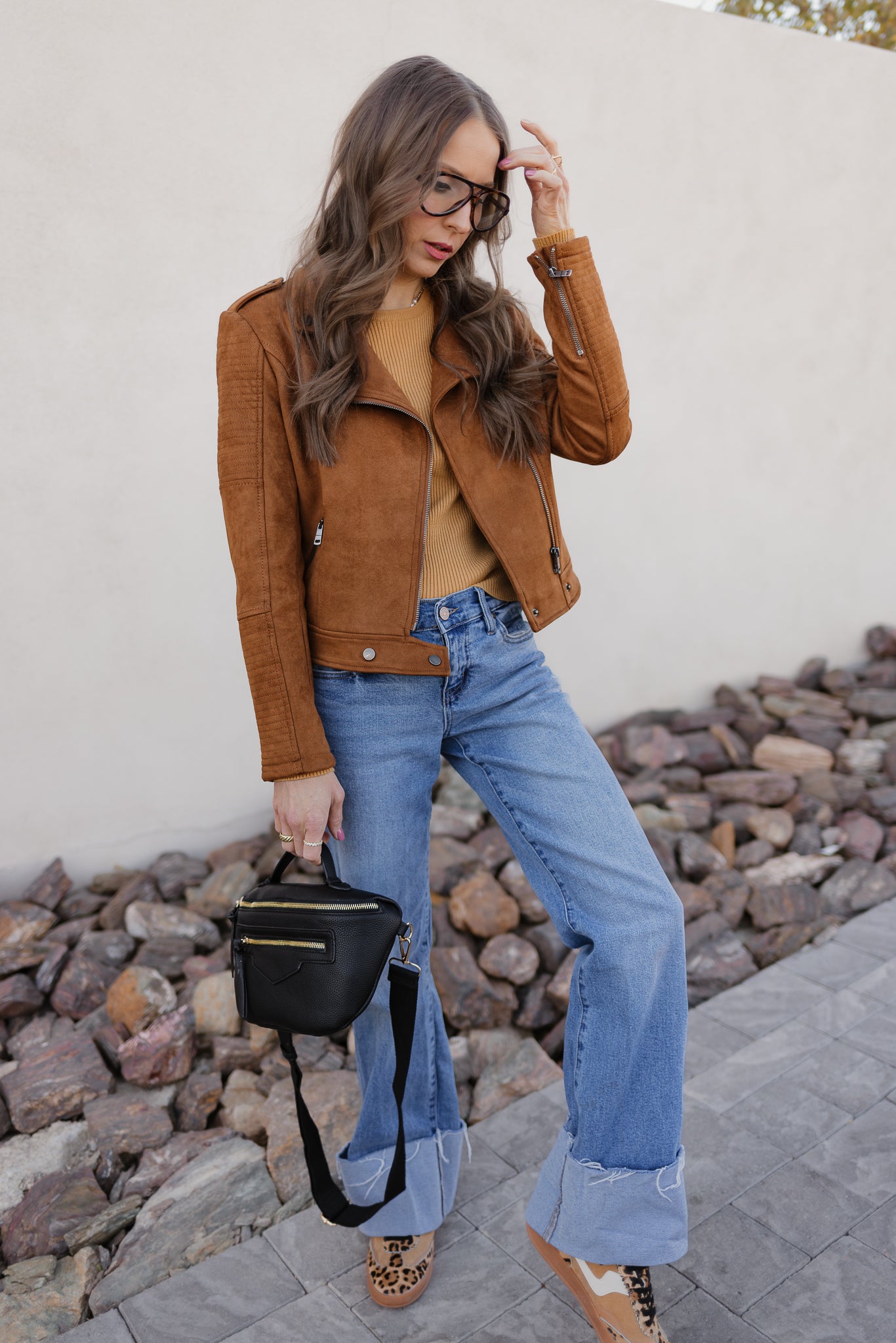 KANCAN Wide Leg Rolled Cuff Denim Jean-Jeans-Krush Kandy, Women's Online Fashion Boutique Located in Phoenix, Arizona (Scottsdale Area)