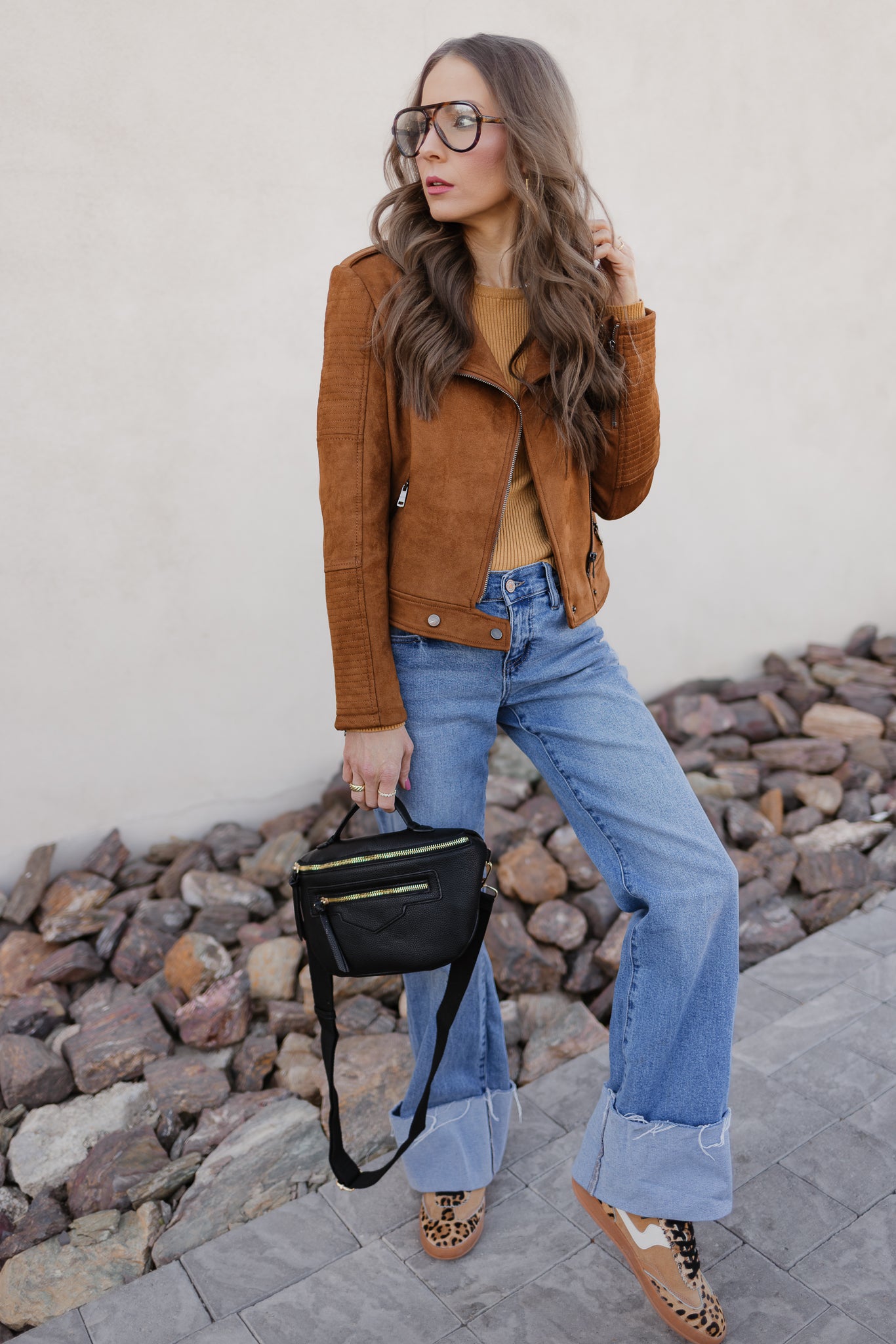 KANCAN Wide Leg Rolled Cuff Denim Jean-Jeans-Krush Kandy, Women's Online Fashion Boutique Located in Phoenix, Arizona (Scottsdale Area)