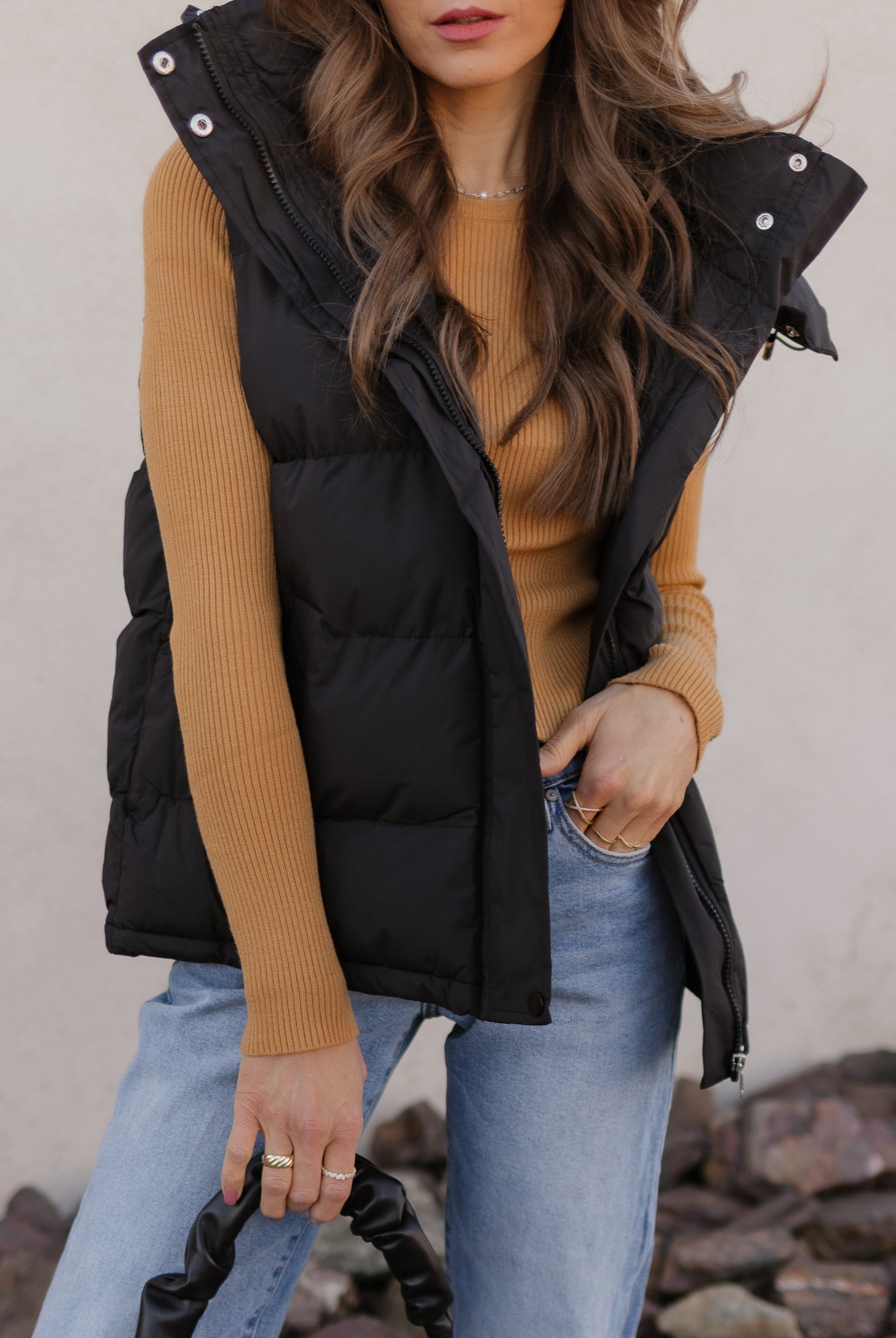 Chic Luxe Hooded Puffer Vest-Vests-Krush Kandy, Women's Online Fashion Boutique Located in Phoenix, Arizona (Scottsdale Area)