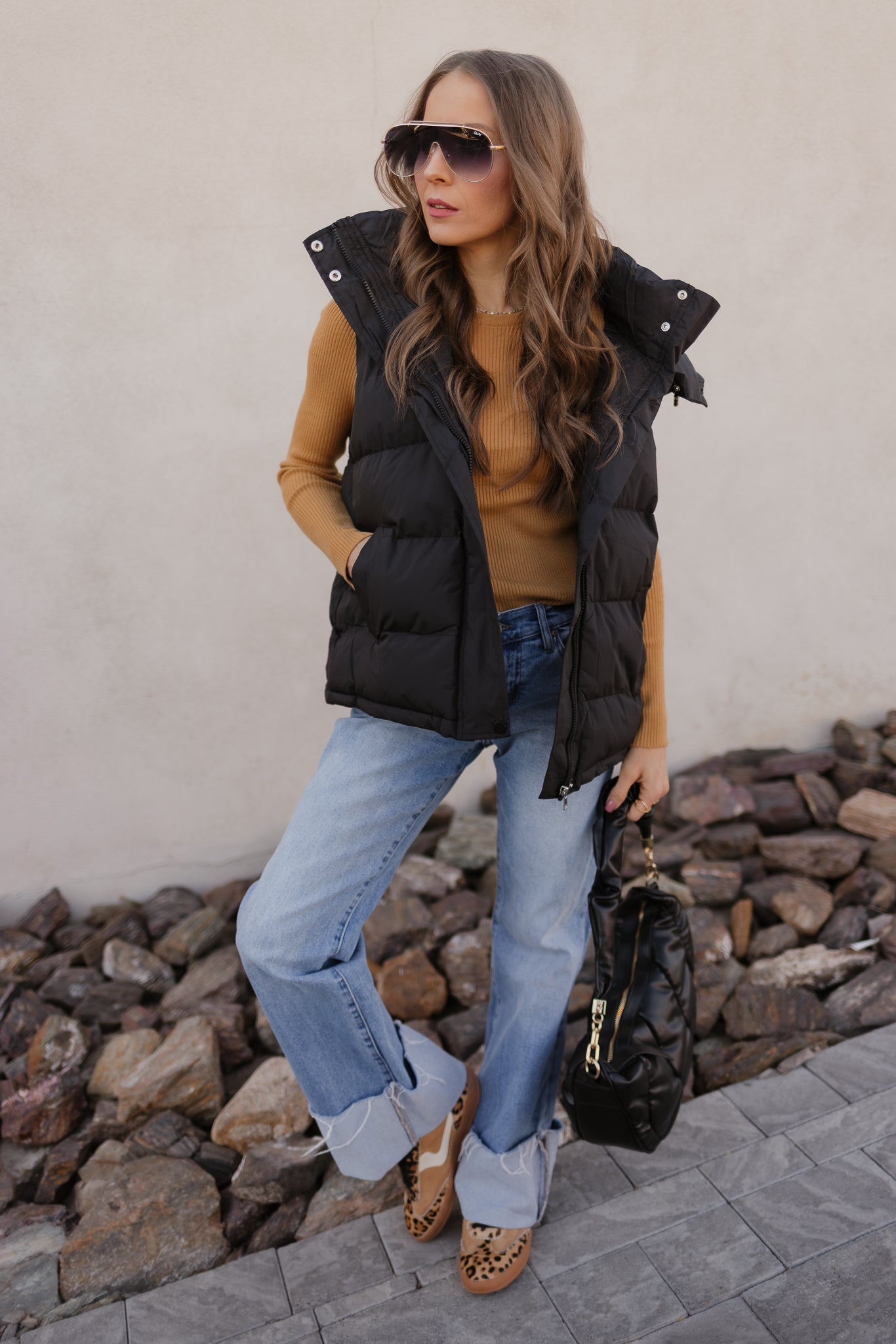 KANCAN Wide Leg Rolled Cuff Denim Jean-Jeans-Krush Kandy, Women's Online Fashion Boutique Located in Phoenix, Arizona (Scottsdale Area)