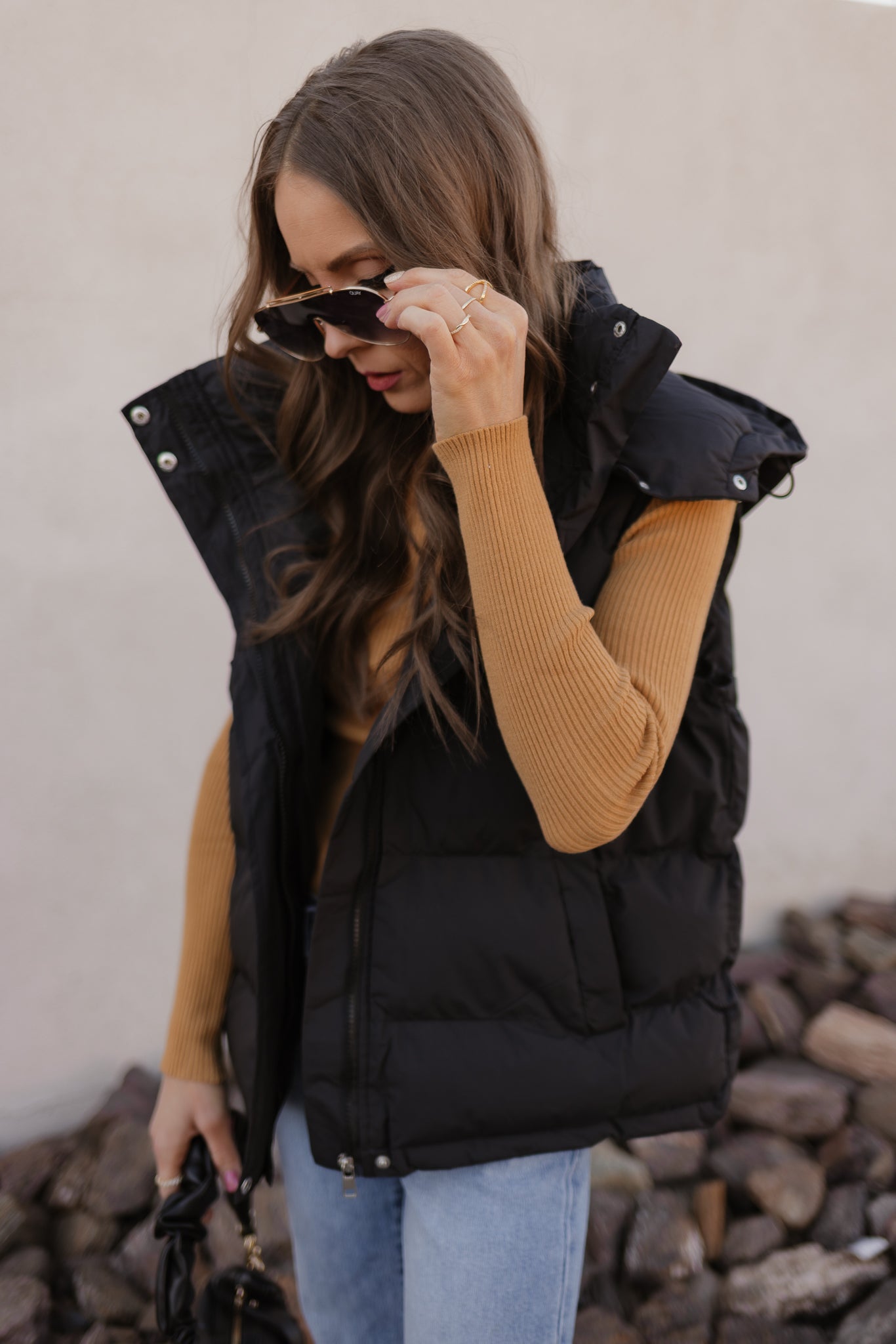 Chic Luxe Hooded Puffer Vest-Vests-Krush Kandy, Women's Online Fashion Boutique Located in Phoenix, Arizona (Scottsdale Area)