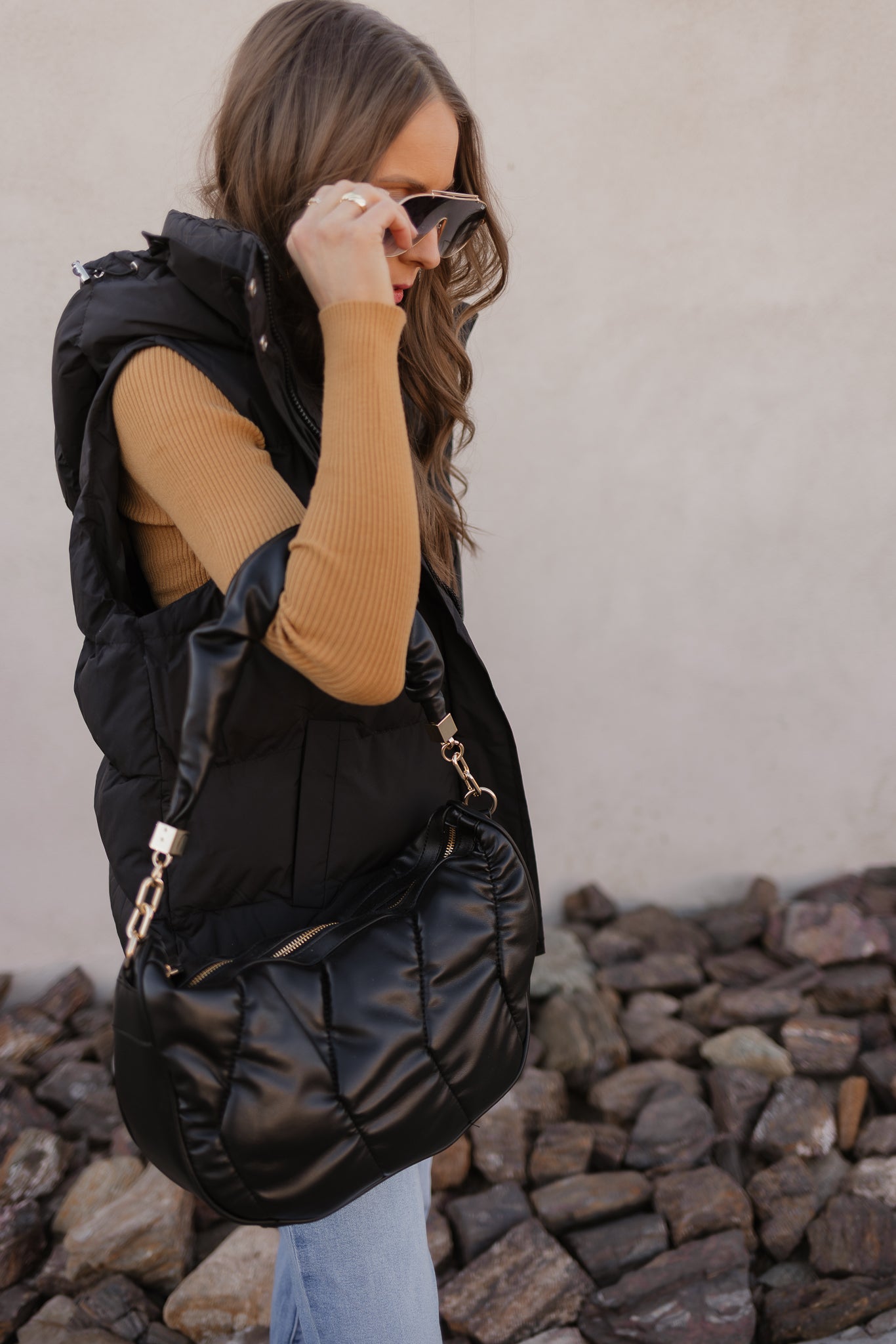 Chic Luxe Hooded Puffer Vest-Vests-Krush Kandy, Women's Online Fashion Boutique Located in Phoenix, Arizona (Scottsdale Area)