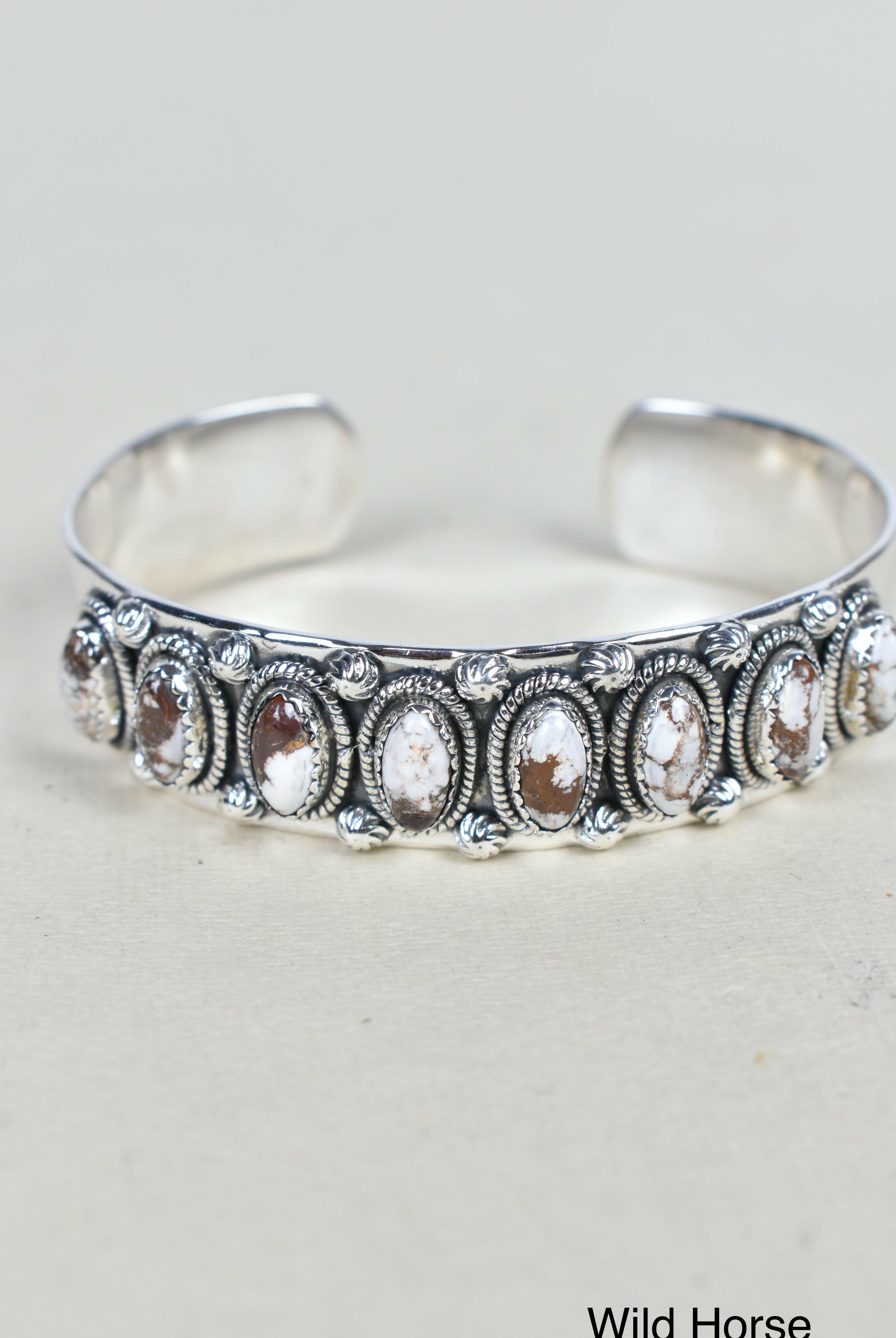 Octet Gem Sterling Silver Cuff-Cuffs-Krush Kandy, Women's Online Fashion Boutique Located in Phoenix, Arizona (Scottsdale Area)