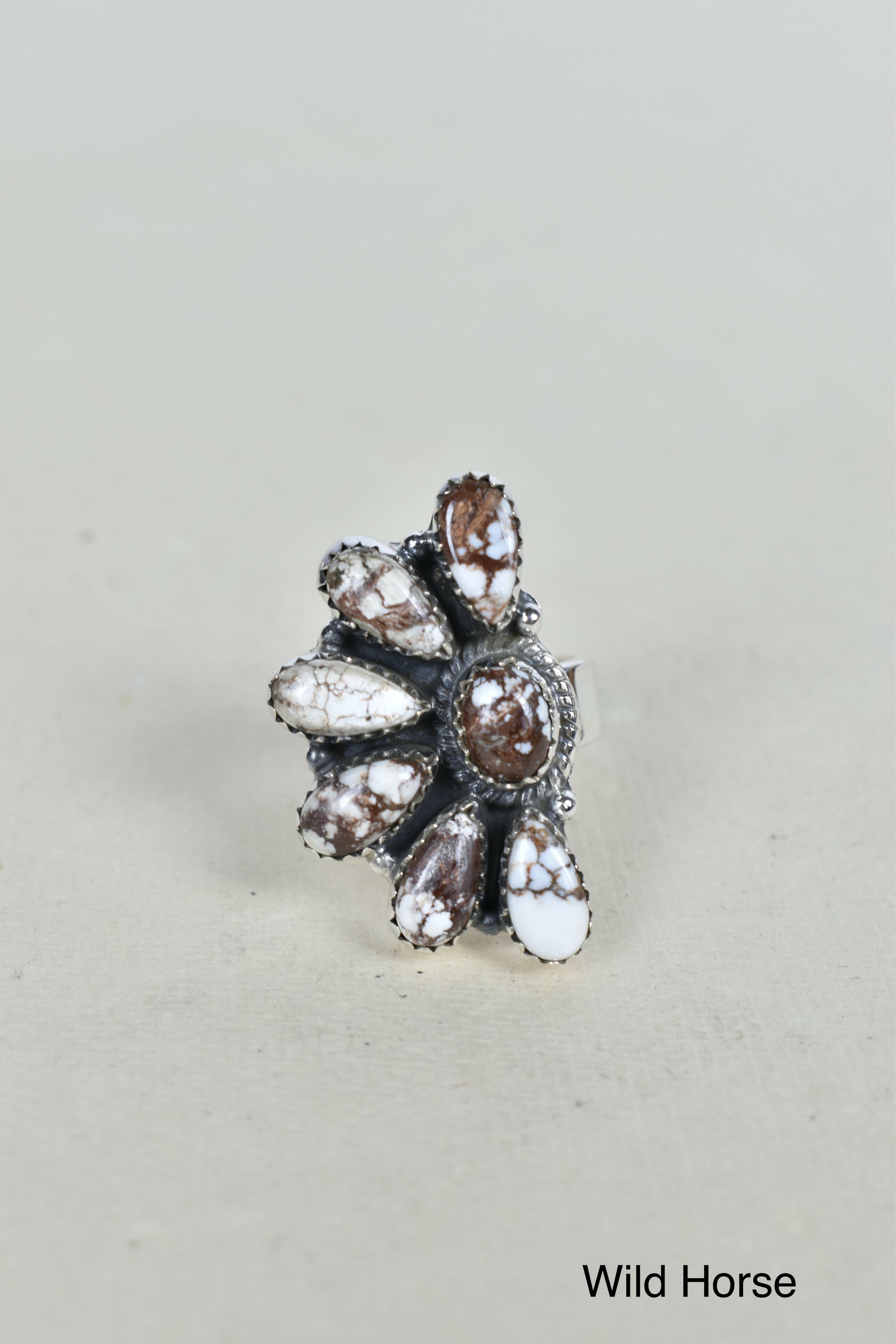 Lazy Daisy Sterling Jeweled Half Ring-Cluster Rings-Krush Kandy, Women's Online Fashion Boutique Located in Phoenix, Arizona (Scottsdale Area)