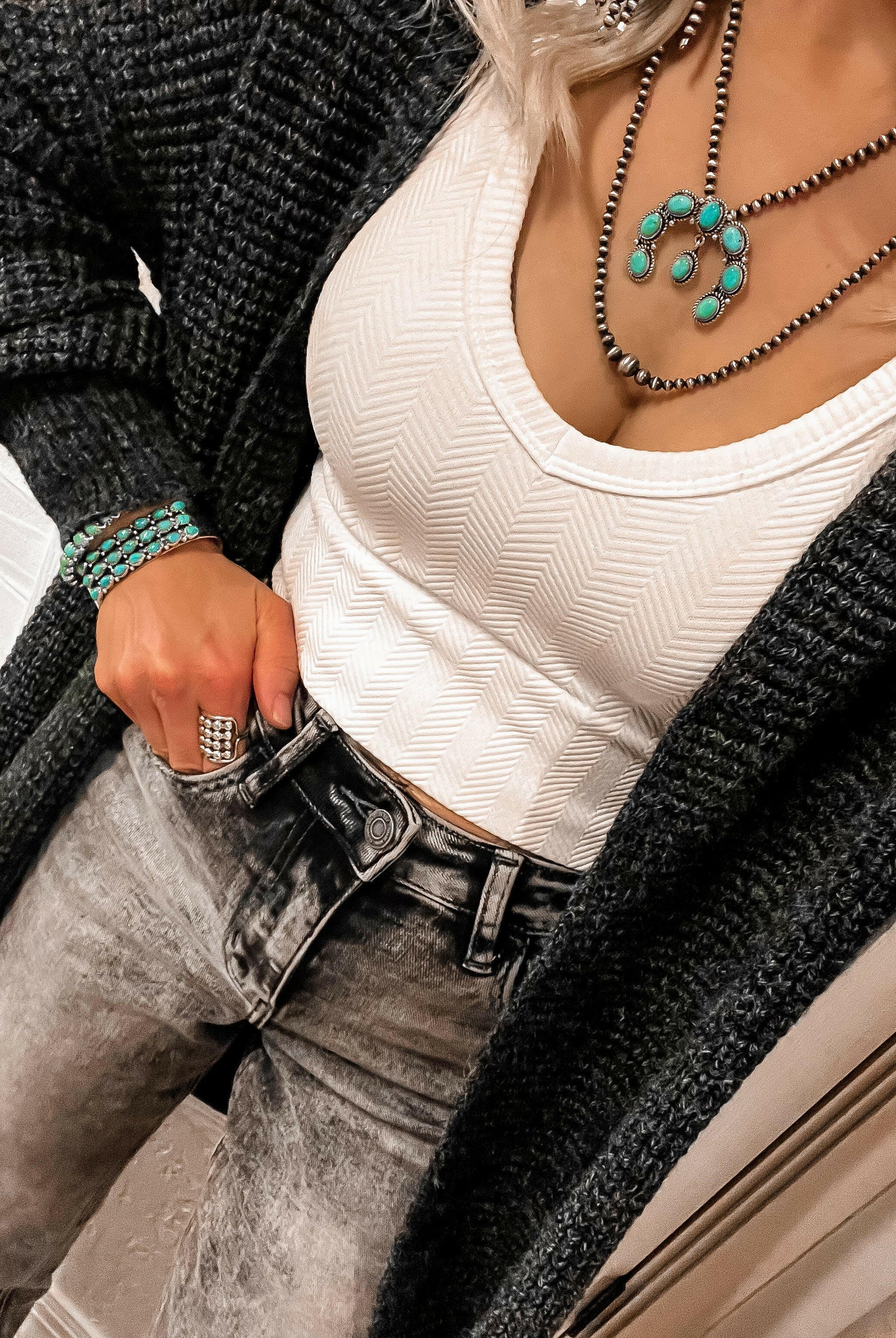 Highly Anticipated Desert Pearl & Turquoise Necklace | Krush Exclusive-Squash Blossom Necklaces-Krush Kandy, Women's Online Fashion Boutique Located in Phoenix, Arizona (Scottsdale Area)