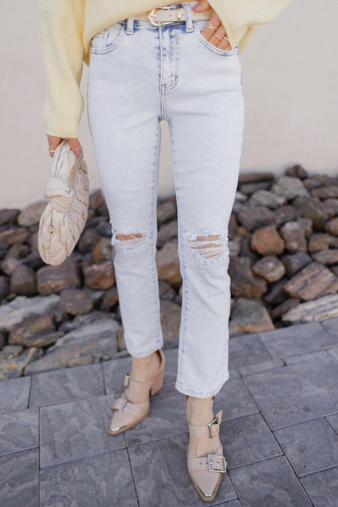 Kancan Cloudline Distressed Slim Flare Jeans-Jeans-Krush Kandy, Women's Online Fashion Boutique Located in Phoenix, Arizona (Scottsdale Area)