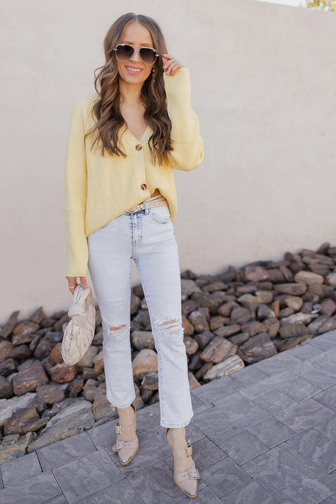 Sunlit Dreams Ribbed Cardigan-Sweaters-Krush Kandy, Women's Online Fashion Boutique Located in Phoenix, Arizona (Scottsdale Area)