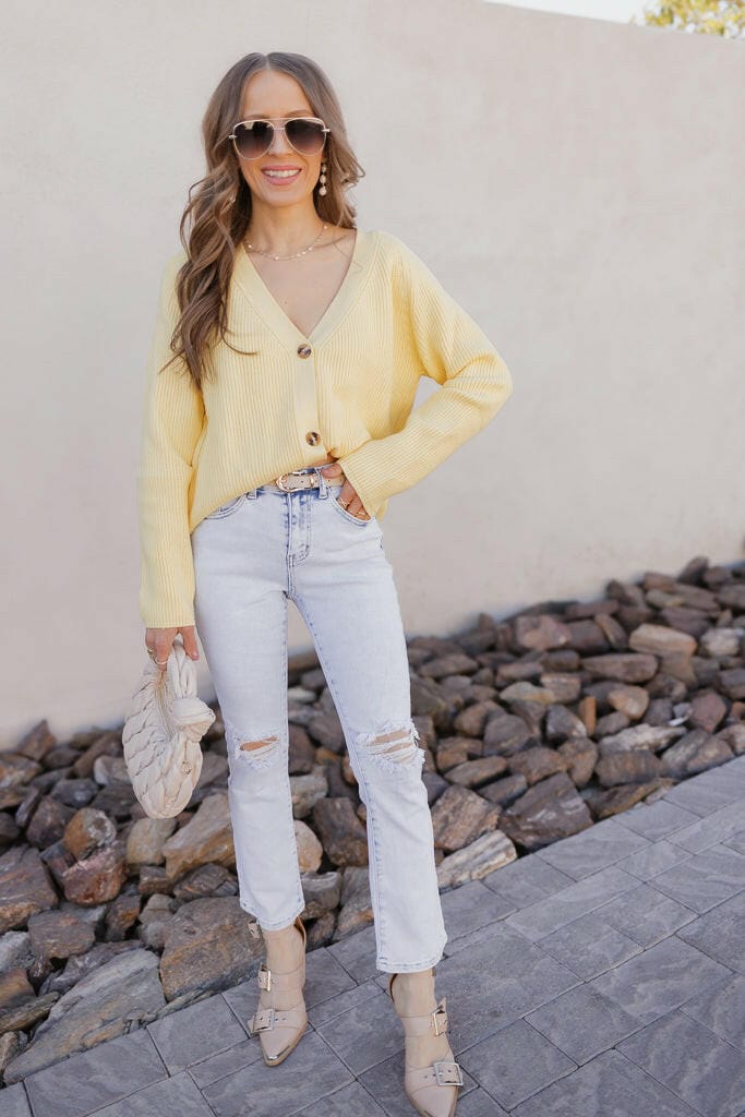 Sunlit Dreams Ribbed Cardigan-Sweaters-Krush Kandy, Women's Online Fashion Boutique Located in Phoenix, Arizona (Scottsdale Area)