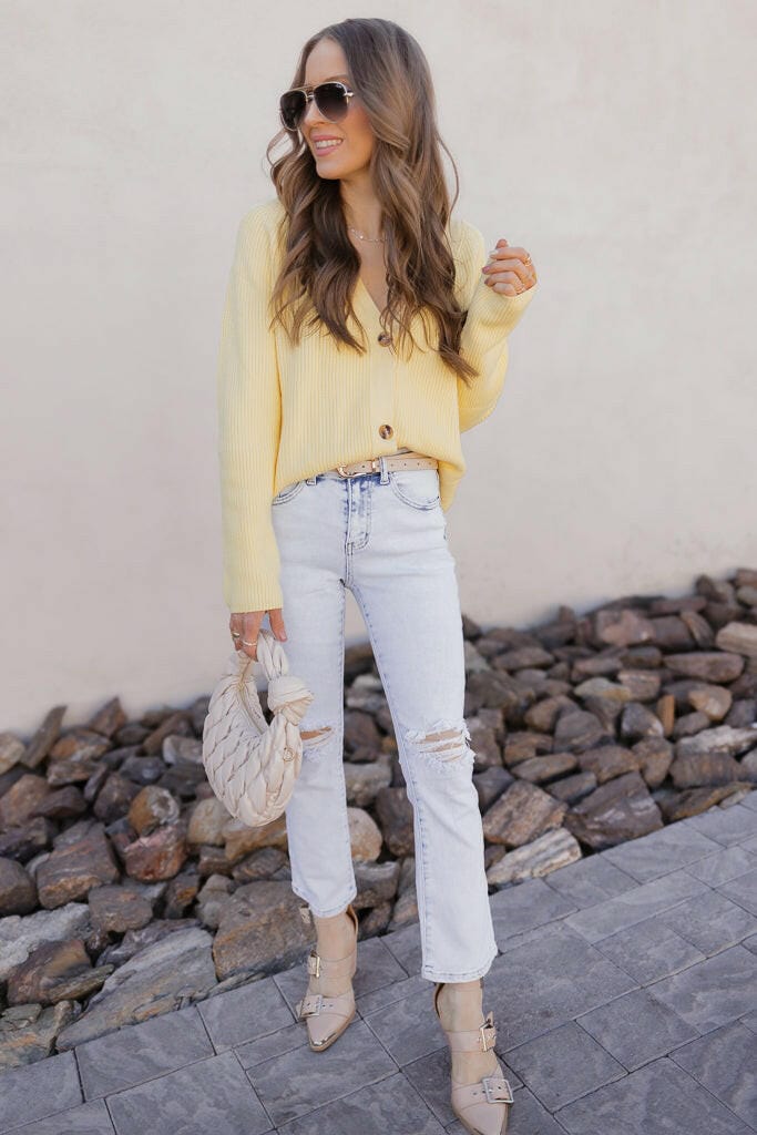 Sunlit Dreams Ribbed Cardigan-Sweaters-Krush Kandy, Women's Online Fashion Boutique Located in Phoenix, Arizona (Scottsdale Area)