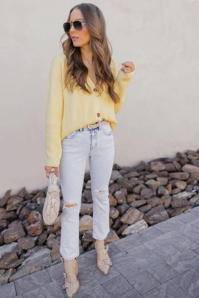 Sunlit Dreams Ribbed Cardigan-Sweaters-Krush Kandy, Women's Online Fashion Boutique Located in Phoenix, Arizona (Scottsdale Area)