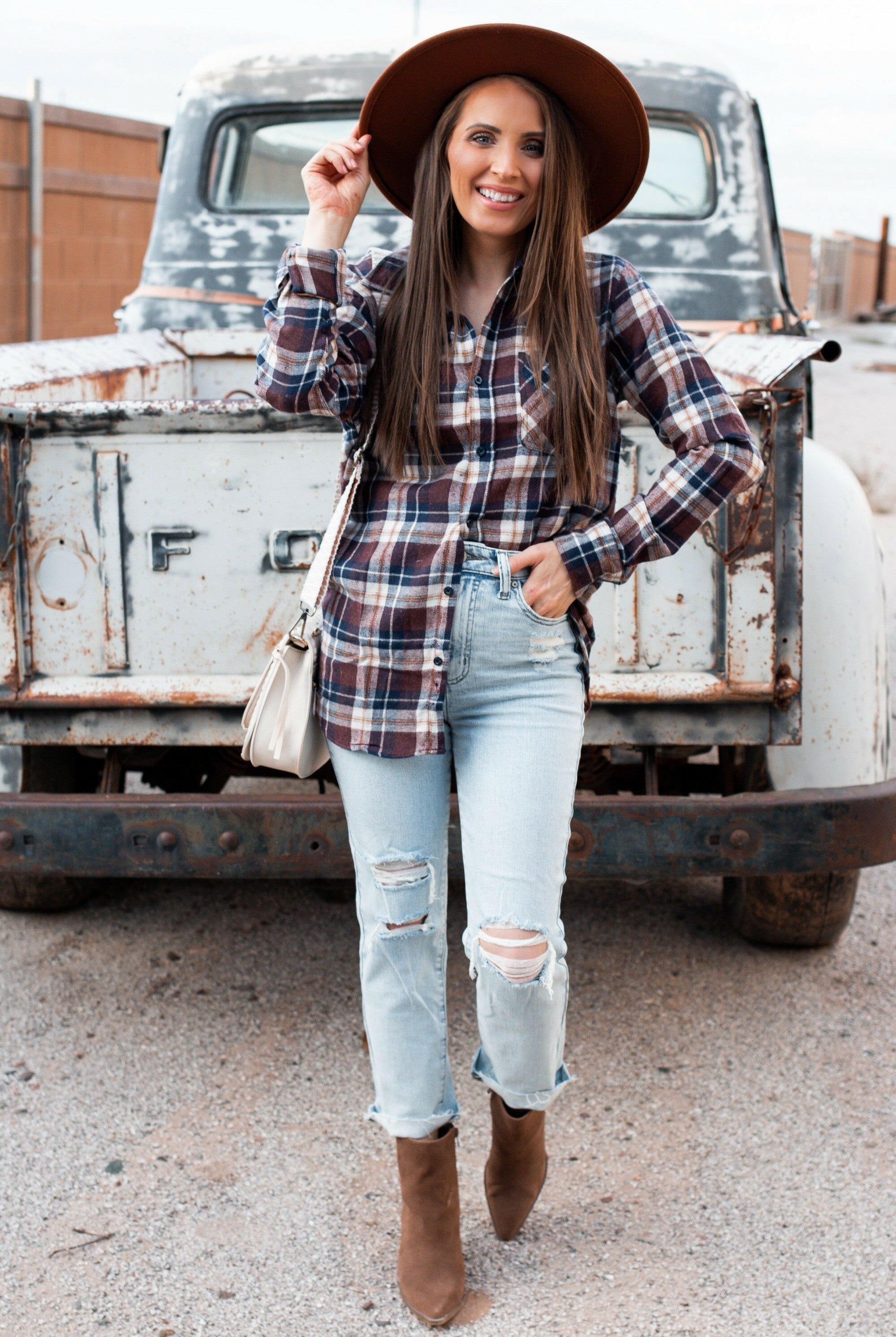 Cool As Ice Long Sleeve Plaid Top | S-2X, 3 Colors!-Long Sleeve Tops-Krush Kandy, Women's Online Fashion Boutique Located in Phoenix, Arizona (Scottsdale Area)