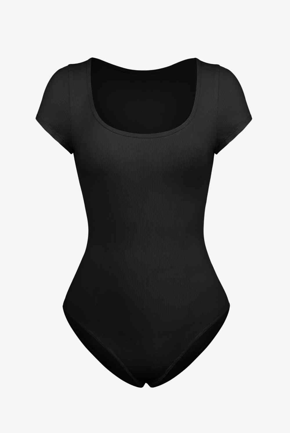 Scoop Neck Short Sleeve Bodysuit-Krush Kandy, Women's Online Fashion Boutique Located in Phoenix, Arizona (Scottsdale Area)