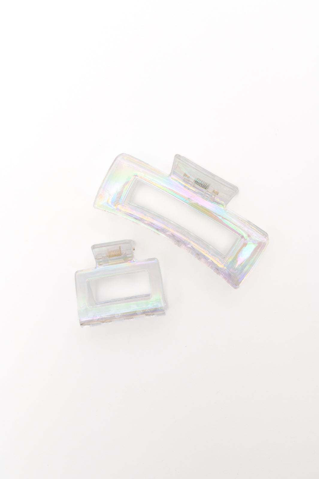 Iridescent Claw Clip 2 Pack-Hair Accessories-Krush Kandy, Women's Online Fashion Boutique Located in Phoenix, Arizona (Scottsdale Area)
