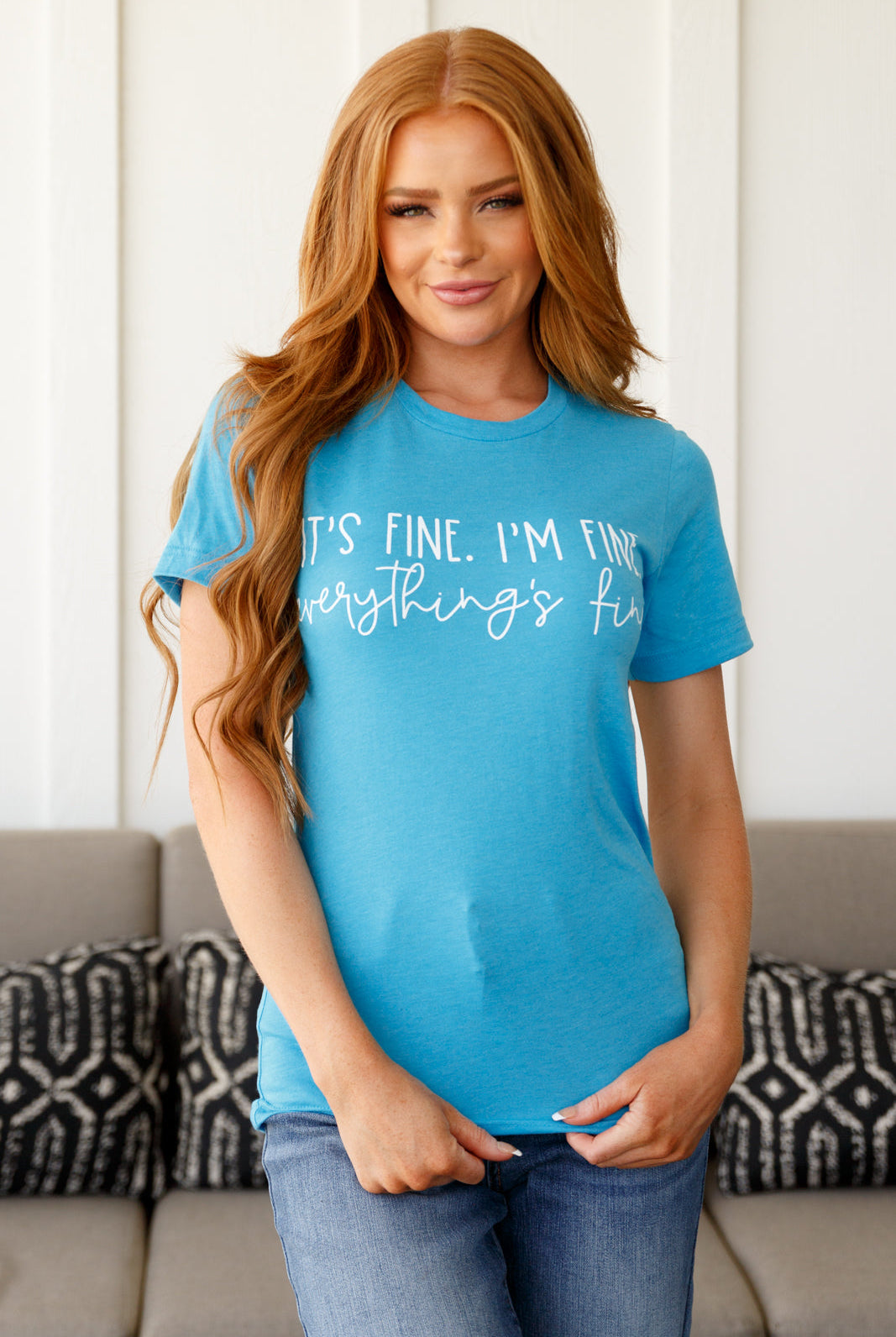 Everything's Fine Graphic Tee-Graphic Tees-Krush Kandy, Women's Online Fashion Boutique Located in Phoenix, Arizona (Scottsdale Area)