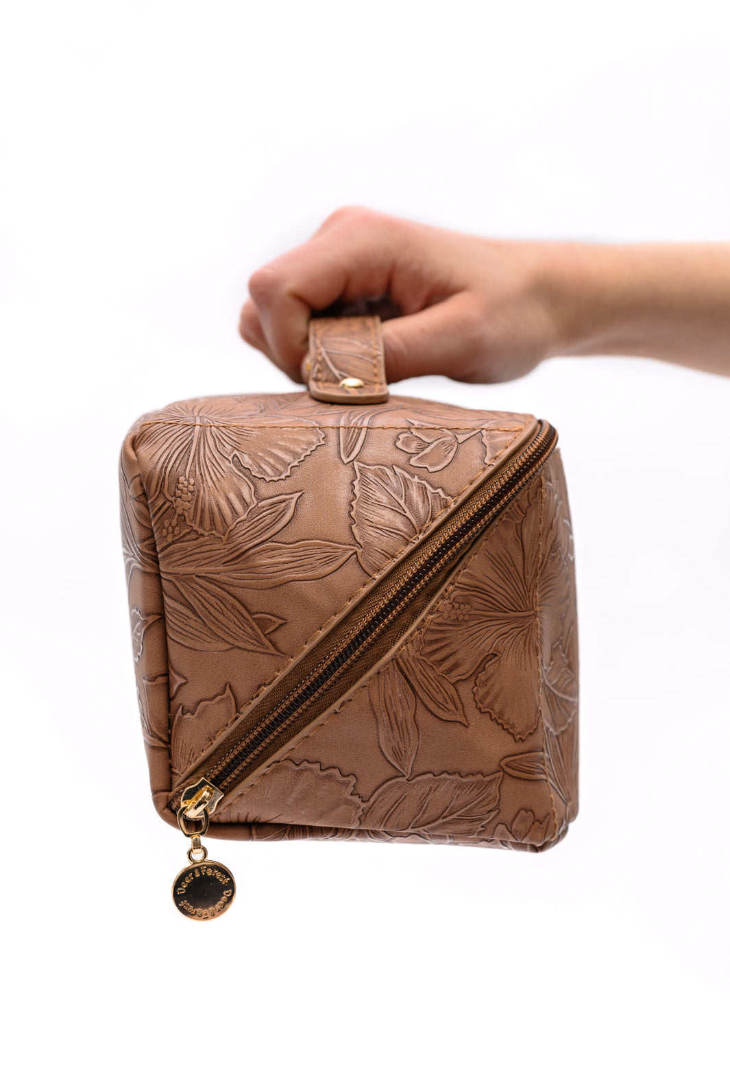 Life In Luxury Large Capacity Cosmetic Bag in Tan-Purses & Bags-Krush Kandy, Women's Online Fashion Boutique Located in Phoenix, Arizona (Scottsdale Area)