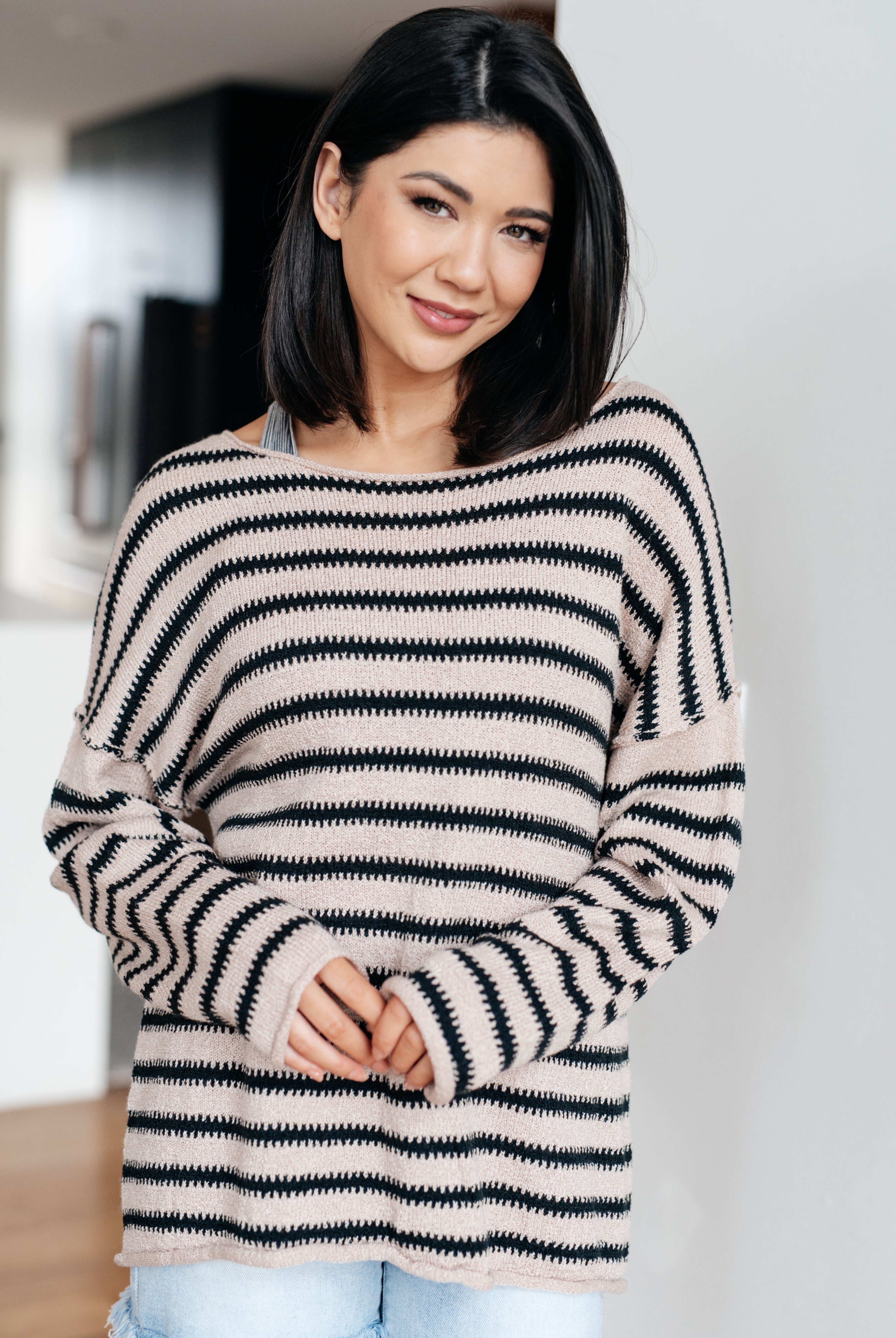 Self Assured Striped Sweater-Sweaters-Krush Kandy, Women's Online Fashion Boutique Located in Phoenix, Arizona (Scottsdale Area)