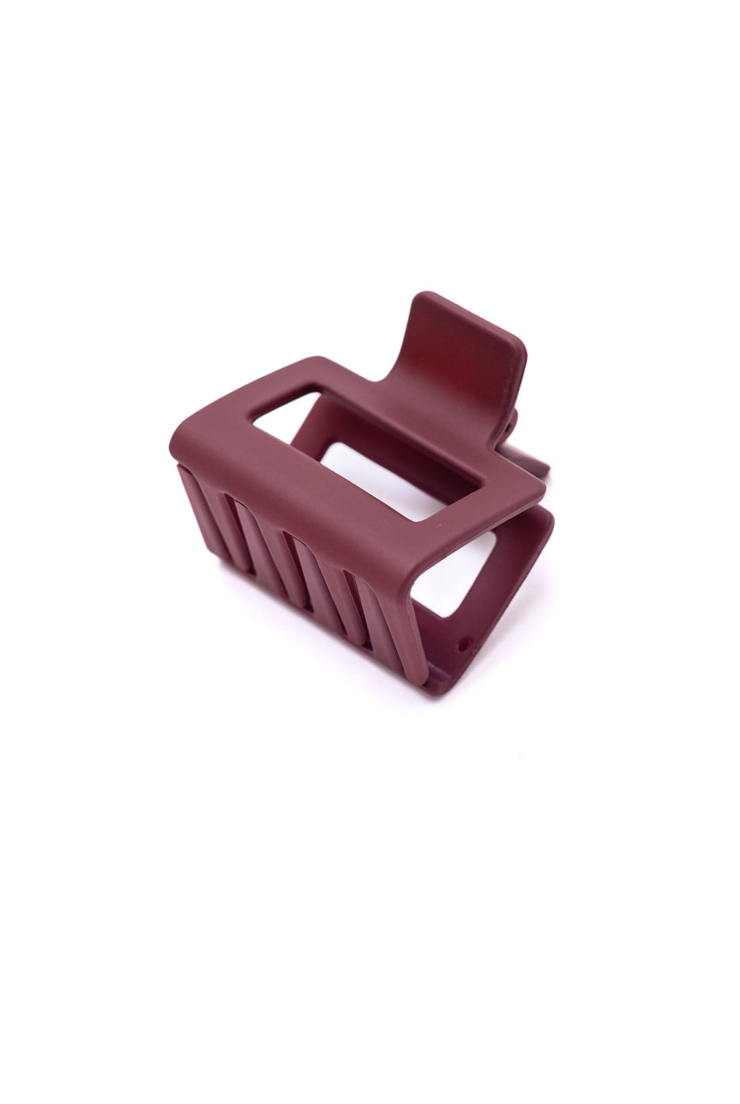 Small Square Claw Clip in Matte Berry-Hair Accessories-Krush Kandy, Women's Online Fashion Boutique Located in Phoenix, Arizona (Scottsdale Area)