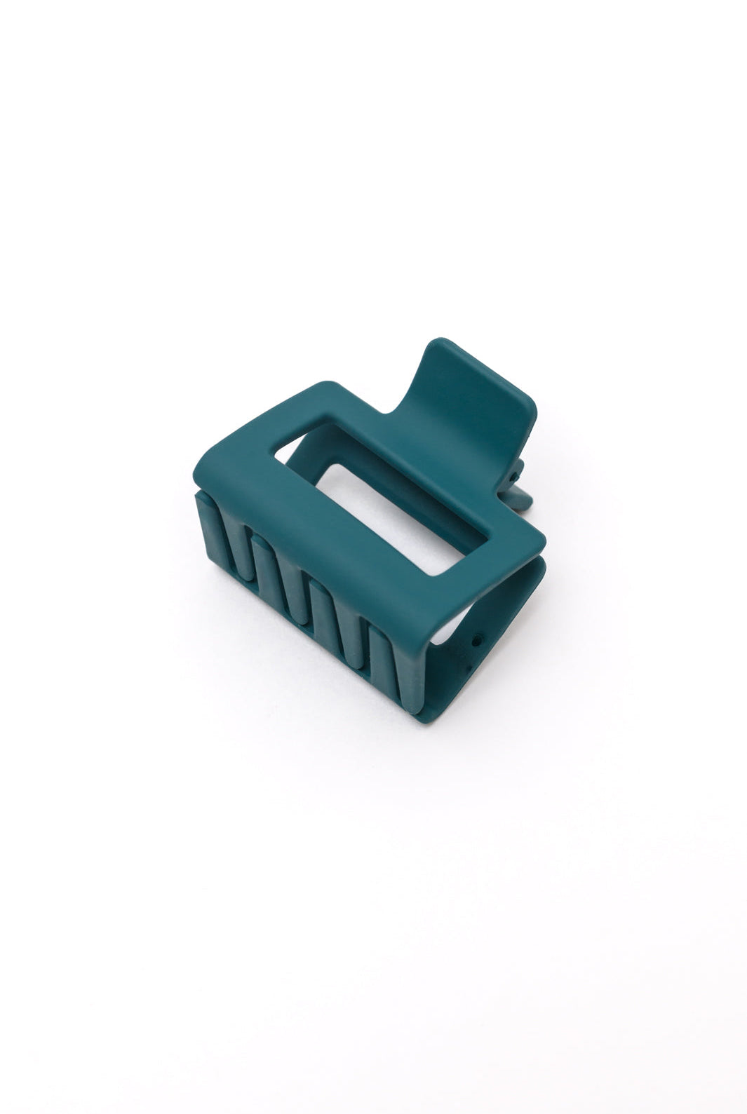 Small Square Claw Clip in Matte Teal-Hair Accessories-Krush Kandy, Women's Online Fashion Boutique Located in Phoenix, Arizona (Scottsdale Area)