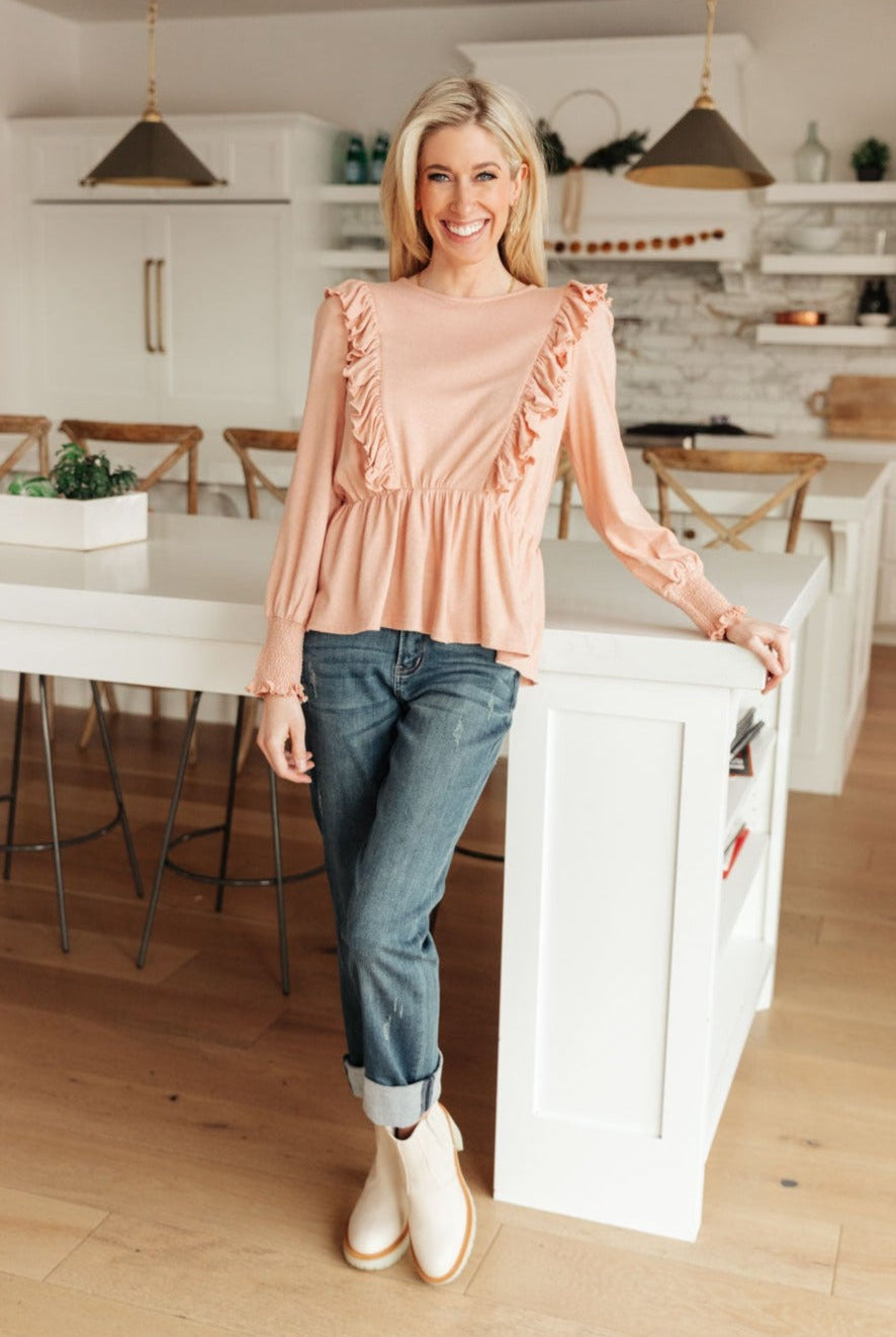 Sweet Confession Top In Blush-Short Sleeve Tops-Krush Kandy, Women's Online Fashion Boutique Located in Phoenix, Arizona (Scottsdale Area)