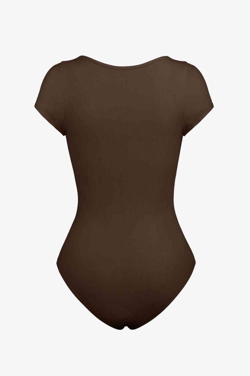 Scoop Neck Short Sleeve Bodysuit-Krush Kandy, Women's Online Fashion Boutique Located in Phoenix, Arizona (Scottsdale Area)