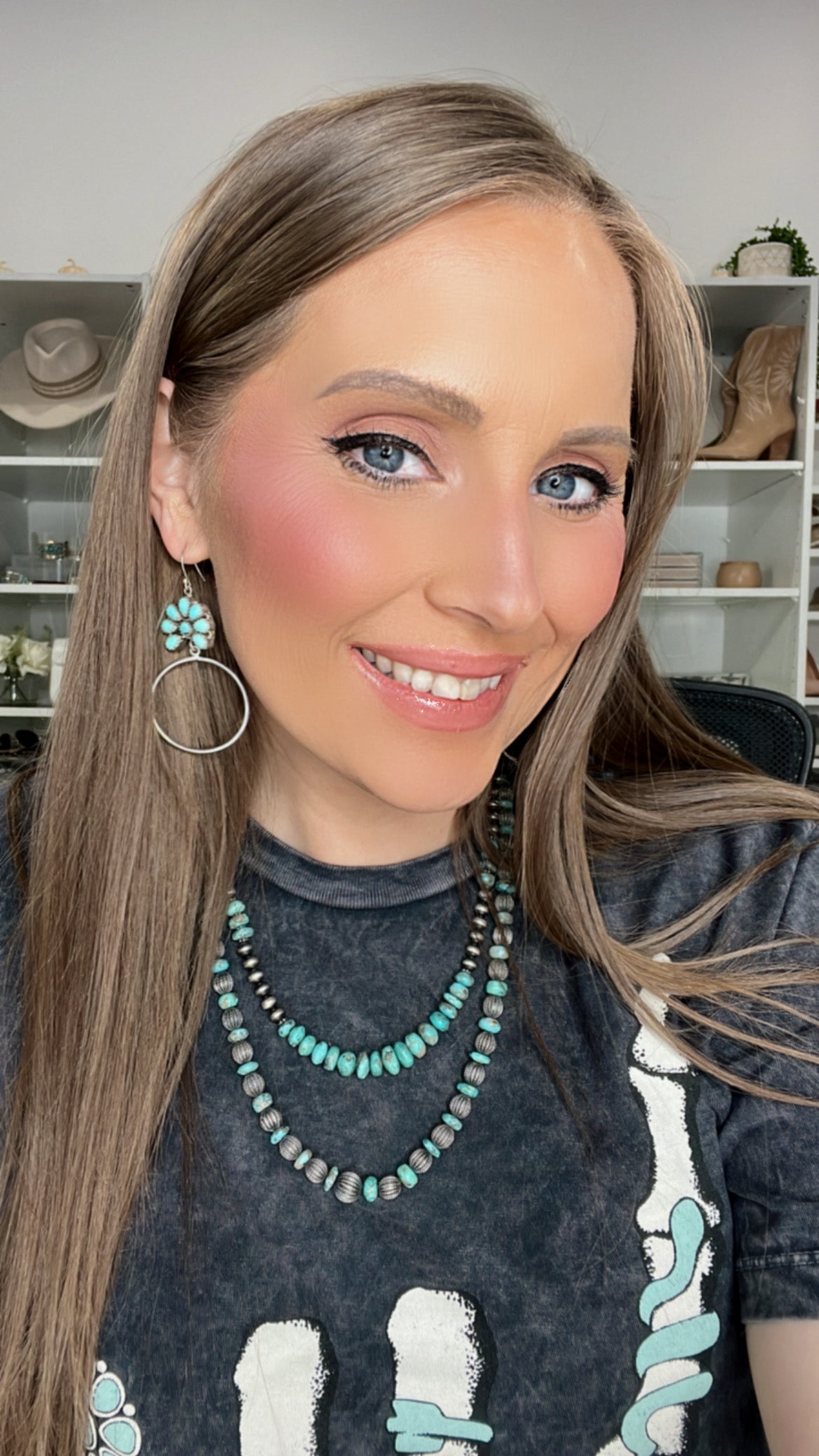 Kristyns Blossom Hoop Earrings | 7 Stone Options! PREORDER-Earrings-Krush Kandy, Women's Online Fashion Boutique Located in Phoenix, Arizona (Scottsdale Area)