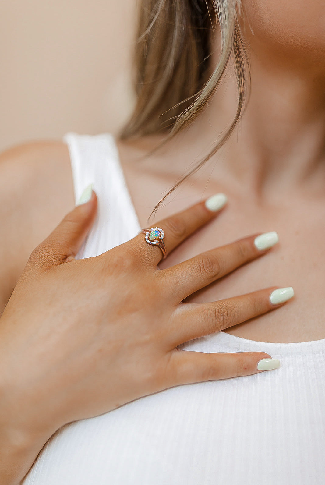 Double Halo Opal Ring-Rings-Krush Kandy, Women's Online Fashion Boutique Located in Phoenix, Arizona (Scottsdale Area)