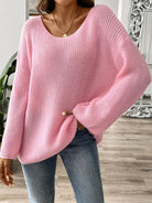 Round Neck Long Sleeve Sweater-Krush Kandy, Women's Online Fashion Boutique Located in Phoenix, Arizona (Scottsdale Area)