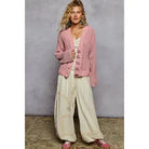 POL Long Sleeve Exaggerated Button Sweater Cardigan-Cardigans-Krush Kandy, Women's Online Fashion Boutique Located in Phoenix, Arizona (Scottsdale Area)