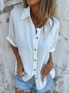 The Everyday Pop Button-Down Shirt-Krush Kandy, Women's Online Fashion Boutique Located in Phoenix, Arizona (Scottsdale Area)