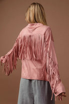 BiBi Suede Fringe Long Sleeve Jacket-Jacket-Krush Kandy, Women's Online Fashion Boutique Located in Phoenix, Arizona (Scottsdale Area)