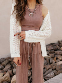 Boho Haven Open-Front Cardigan