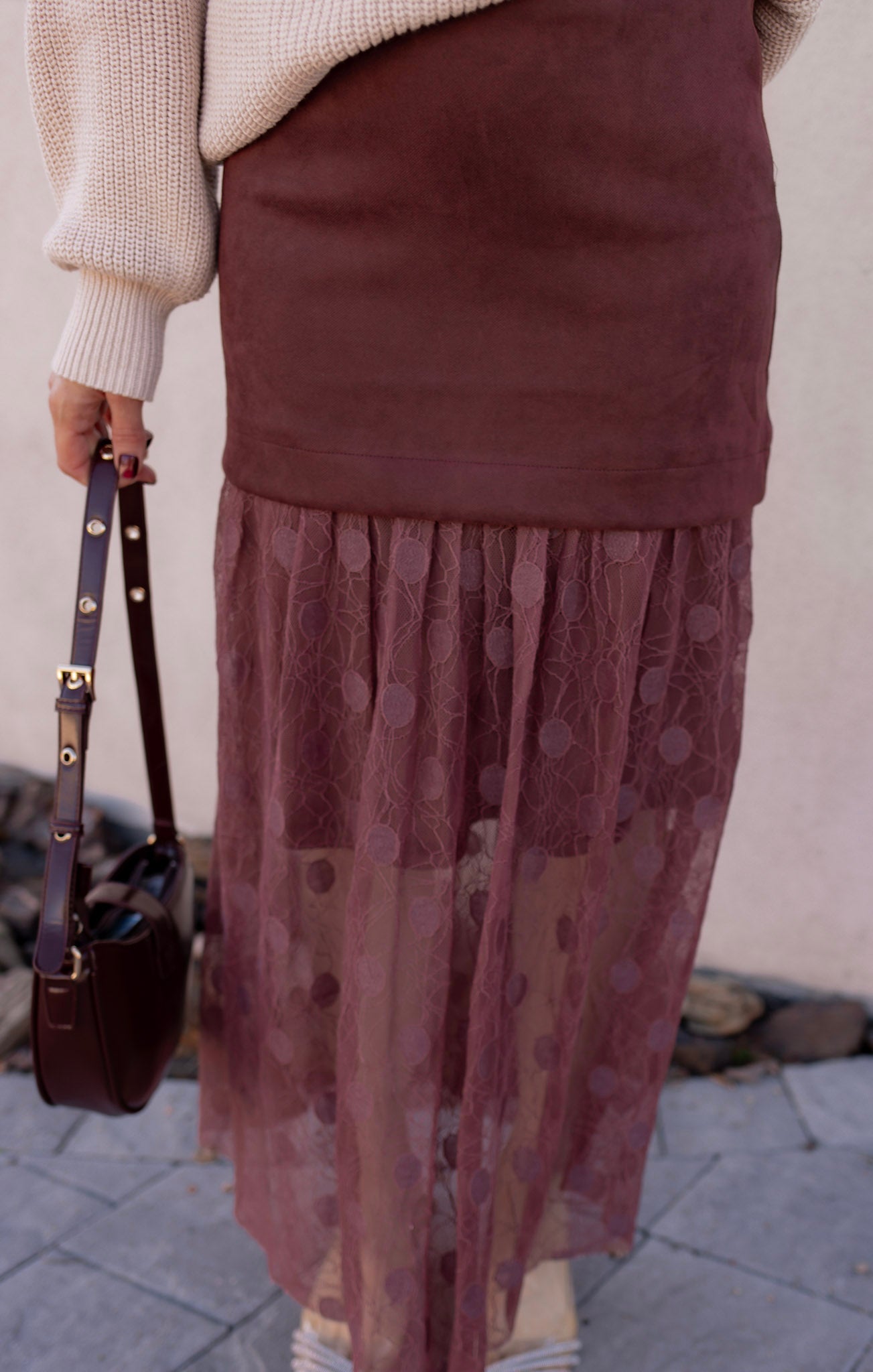 Lace Contrast Maxi Skirt-Skirts-Krush Kandy, Women's Online Fashion Boutique Located in Phoenix, Arizona (Scottsdale Area)