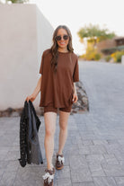 Loose Fit Oversized Bike Short Set| S-2X-2 Piece Outfit Sets-Krush Kandy, Women's Online Fashion Boutique Located in Phoenix, Arizona (Scottsdale Area)