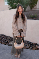 Lace Contrast Maxi Skirt-Skirts-Krush Kandy, Women's Online Fashion Boutique Located in Phoenix, Arizona (Scottsdale Area)