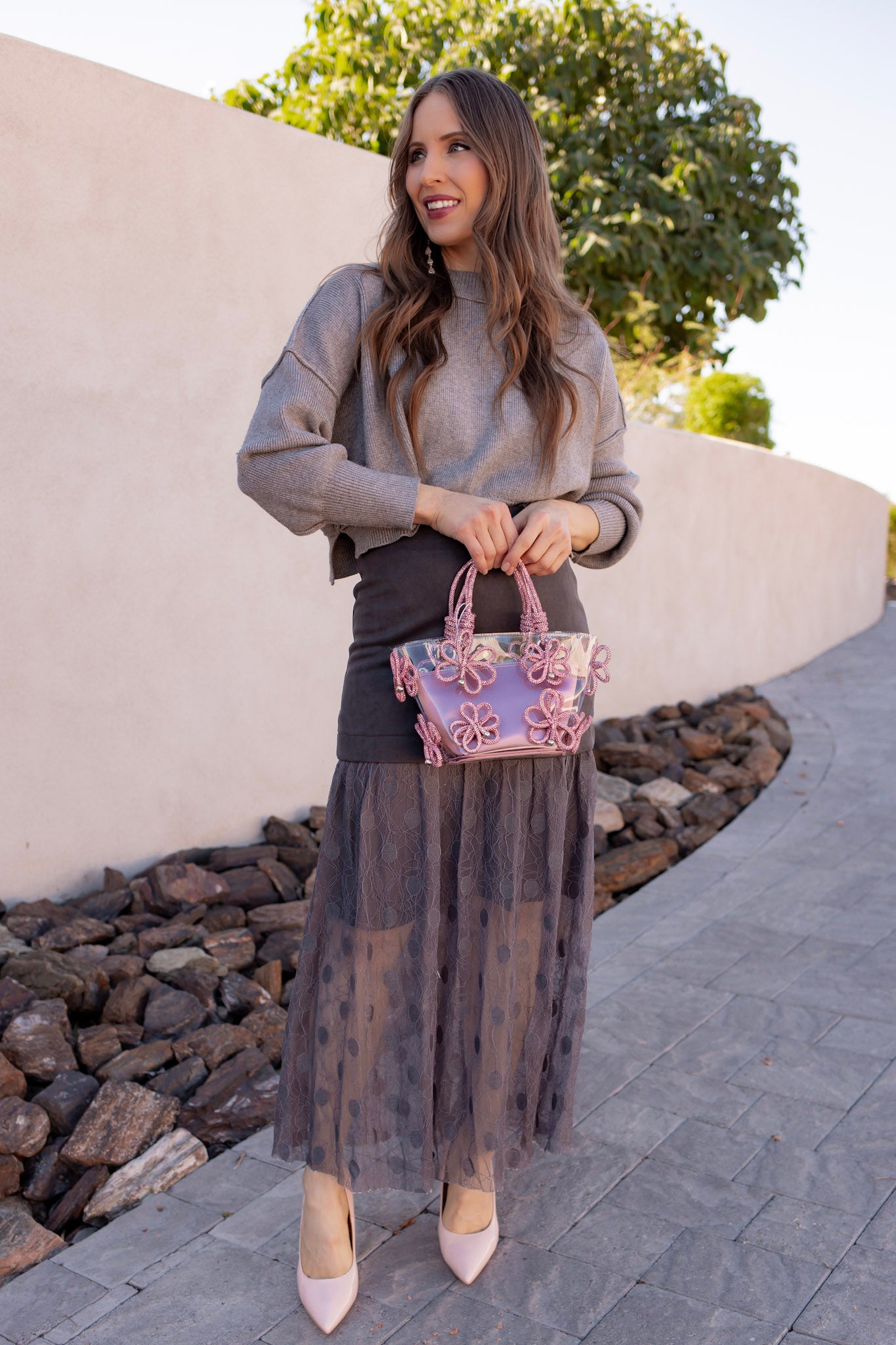 Mariposa Crystal Floral Evening Bag-Purses &amp; Bags-Krush Kandy, Women&#39;s Online Fashion Boutique Located in Phoenix, Arizona (Scottsdale Area)