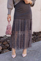 Lace Contrast Maxi Skirt-Skirts-Krush Kandy, Women's Online Fashion Boutique Located in Phoenix, Arizona (Scottsdale Area)