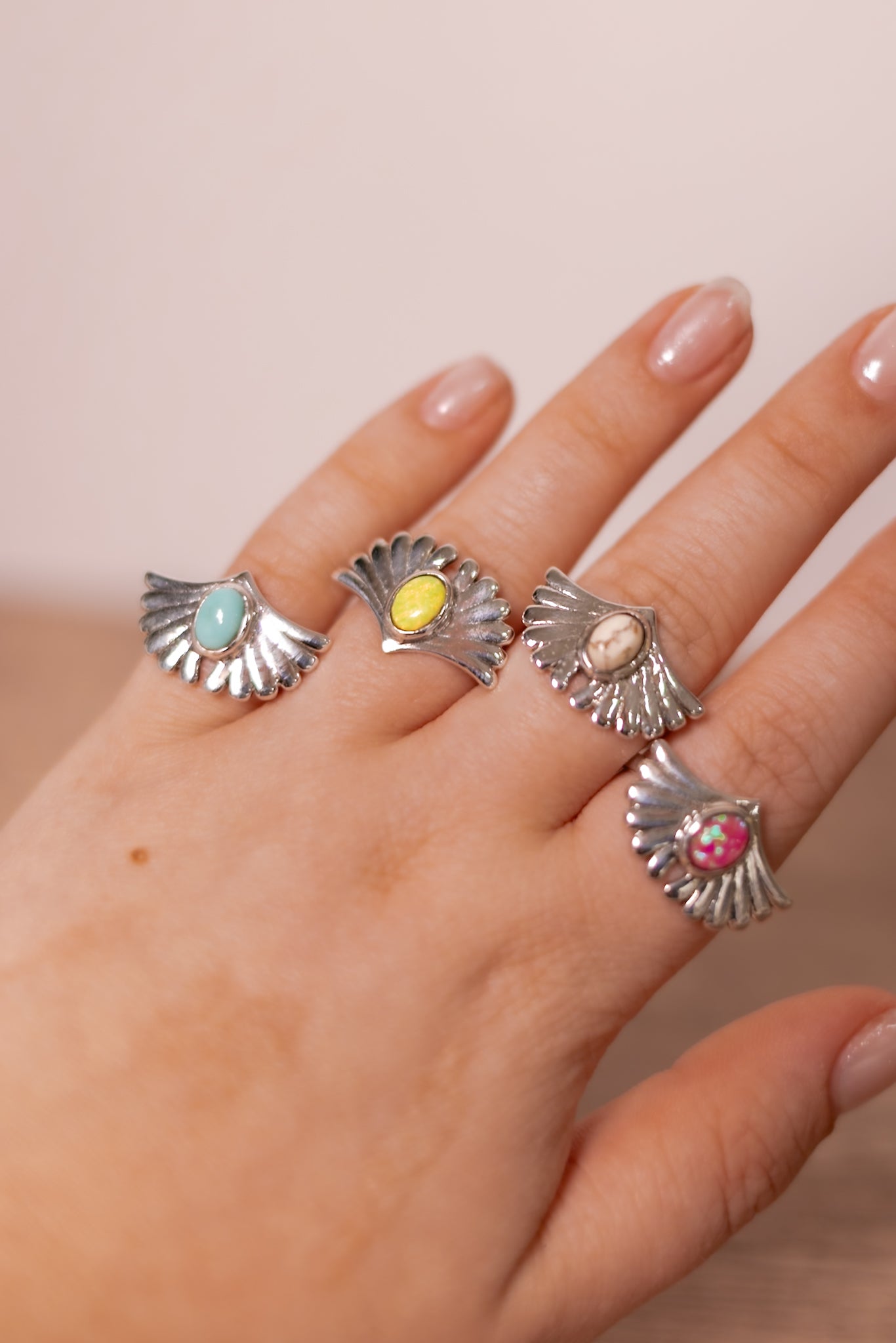 Heavenly Tide Single Stone Ring-Statement Rings-Krush Kandy, Women's Online Fashion Boutique Located in Phoenix, Arizona (Scottsdale Area)