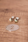 White Shell & Stone Stud Earrings-Stud Earrings-Krush Kandy, Women's Online Fashion Boutique Located in Phoenix, Arizona (Scottsdale Area)