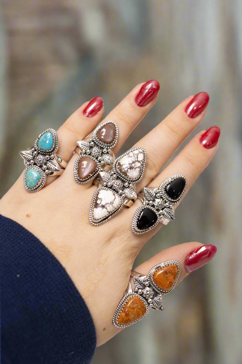 Peacekeeper Stone Ring-Statement Rings-Krush Kandy, Women's Online Fashion Boutique Located in Phoenix, Arizona (Scottsdale Area)