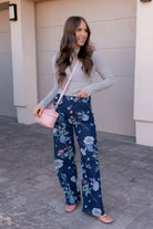 Dreamy Floral Wide Leg Denim Pants-Denim-Krush Kandy, Women's Online Fashion Boutique Located in Phoenix, Arizona (Scottsdale Area)