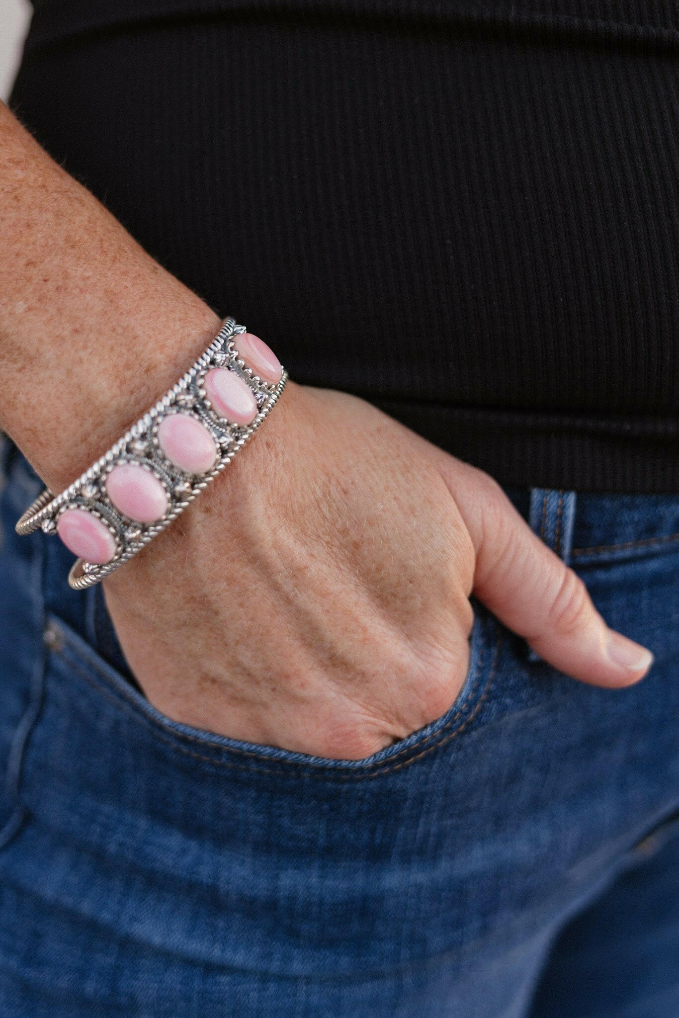 Twisted Trail Stone Cuff-Cuffs-Krush Kandy, Women's Online Fashion Boutique Located in Phoenix, Arizona (Scottsdale Area)