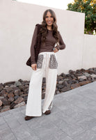 Mineral Washed Leopard Print Pocket Side Trim Pants-Pants-Krush Kandy, Women's Online Fashion Boutique Located in Phoenix, Arizona (Scottsdale Area)