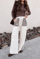 Mineral Washed Leopard Print Pocket Side Trim Pants-Pants-Krush Kandy, Women's Online Fashion Boutique Located in Phoenix, Arizona (Scottsdale Area)