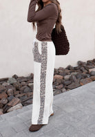 Mineral Washed Leopard Print Pocket Side Trim Pants-Pants-Krush Kandy, Women's Online Fashion Boutique Located in Phoenix, Arizona (Scottsdale Area)